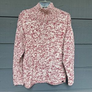 SHANNON PASSERO RED CHUNKY COTTON SWEATER    SIZE M